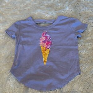 NWOT, Chaser, Girls, Ice cream cone/sparkle sprinkles shirttail cutout tee
